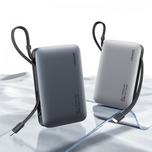 پاوربانک یوسمز مدل CD228 ظرفیت 10000 توان 20 وات با کابل متصل