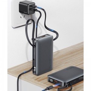پاوربانک یوسمز مدل CD228 ظرفیت 10000 توان 20 وات با کابل متصل