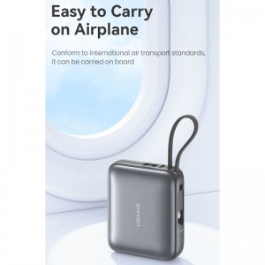 پاوربانک یوسمز مدل CD240 ظرفیت 10000 توان 20 وات با کابل متصل