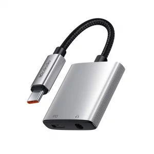 مبدل تایپ سی به تایپ‌ سی و AUX مک دودو CA-505 توان 60 وات