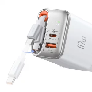 شارژر دیواری سه پورت مک دودو CH-410 توان 67 وات با کابل تایپ سی