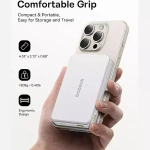 پاوربانک مگنتی بیسوس مدل Airpow II Qi2 P10080000123-00 ظرفیت 10000 توان 22.5 وات