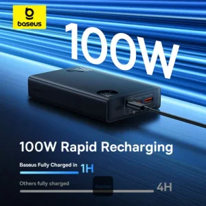 پاوربانک بیسوس مدل Adaman PPADM140 ظرفیت 24000 میلی آمپر توان 140 وات