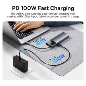 هاب تایپ سی 10 پورت بیسوس Baseus BS-OH084 B00061800813-00