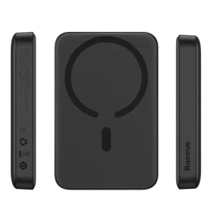 پاوربانک مگنتی بیسوس مدل Magnetic Mini Air PPCXM06A ظرفیت 6000 توان 20 وات