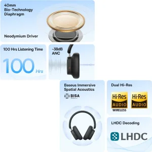 هدفون بلوتوثی بیسوس مدل Bowie H1i