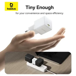 شارژر دیواری بیسوس Palm CCZC30CE توان 30 وات با کابل تایپ سی