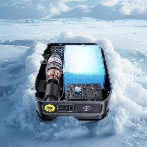 جامپ استارتر، کمپرسور باد و پاوربانک بیسوس BS-CH014 با ظرفیت 7800 میلی آمپر