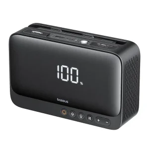 جامپ استارتر، کمپرسور باد و پاوربانک بیسوس BS-CH013 با ظرفیت 6000 میلی آمپر