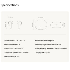 هندزفری بلوتوثی کیو سی وای مدل T13 Plus