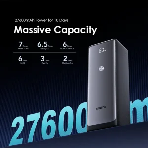 پاوربانک اورایمو مدل OPB-727SQ ظرفیت 27600 میلی آمپر توان 130 وات