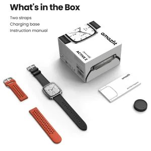 ساعت هوشمند شیائومی امیزفیت مدل Active 2 Square Premium گلوبال