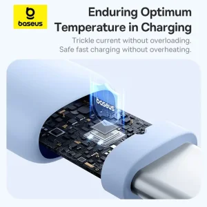 کابل شارژ USB به Type-C بیسوس مدل Silky P10377703113-01 طول 2 متر توان 100 وات