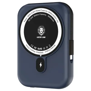 پاوربانک مگ سیف گرین لاین مدل Monaco ظرفیت 10000 میلی آمپر ساعت توان 20 وات