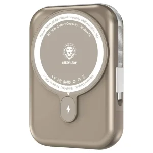 پاوربانک مگ سیف گرین لاین مدل Monaco ظرفیت 10000 میلی آمپر ساعت توان 20 وات