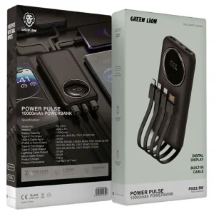 پاوربانک گرین لاین مدل Power Pulse ظرفیت 10000 میلی آمپر توان 22.5 وات