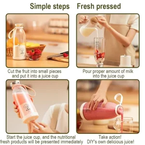 مخلوط کن و شیکر شارژی شیائومی Fruit Blender مدل Y03 گنجایش 0.5 لیتر