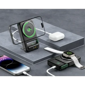 پاوربانک مگ سیف گرین لاین مدل Rotex Magsafe ظرفیت 10000 میلی آمپر ساعت توان 22.5 وات