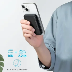 پاوربانک مگنتی انکر MagGo مدل A1616 ظرفیت 5000 توان 12 وات