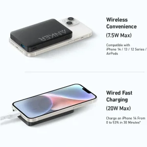 پاوربانک مگنتی انکر MagGo مدل A1642 ظرفیت 10000 توان 20 وات