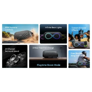 اسپیکر بلوتوثی اورایمو SpaceBox Pro OBS-682 توان 80 وات