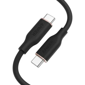کابل شارژ USB-C به USB-C انکر PowerLine III Flow مدل A8552 طول 0.9 متر توان 240 وات