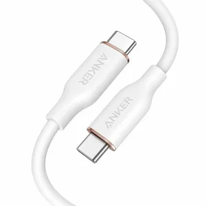 کابل شارژ USB-C به USB-C انکر PowerLine III Flow مدل A8552 طول 0.9 متر توان 240 وات
