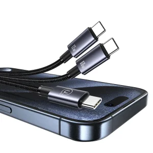 کابل شارژ دو سر یوسمز مدل SJ740 توان 72 وات طول 1.2 متر