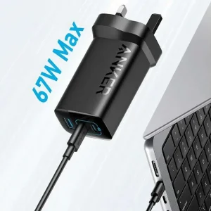 شارژر دیواری انکر 336 مدل A2674 توان 67 وات سه پین