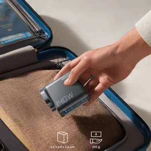 شارژر دیواری انکر Zolo مدل B2697 توان 140 وات با کابل تایپ سی سه پین