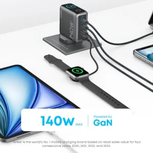 شارژر دیواری انکر Zolo مدل B2697 توان 140 وات با کابل تایپ سی سه پین