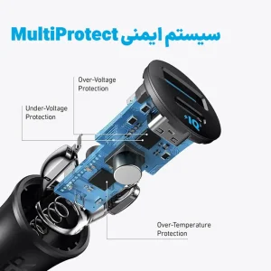 شارژر فندکی انکر Anker PowerDrive Car Charger مدل A2741 دو پورت 30 وات