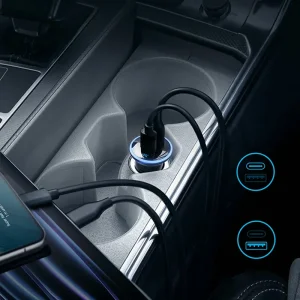 شارژر فندکی انکر 323 مدل A2735 دو پورت 52.5 وات