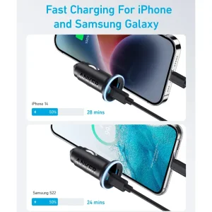 شارژر فندکی انکر 323 مدل A2735 دو پورت 52.5 وات