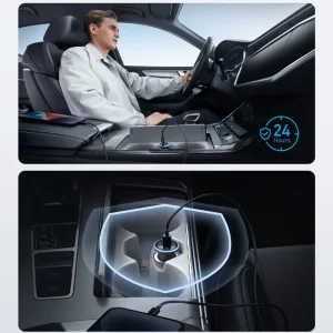 شارژر فندکی انکر 323 مدل A2735 دو پورت 52.5 وات