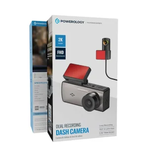 دوربین ثبت وقایع جلو و عقب خودرو پاورولوژی Powerology Dual Recording Dash Camera PDCAM2K1