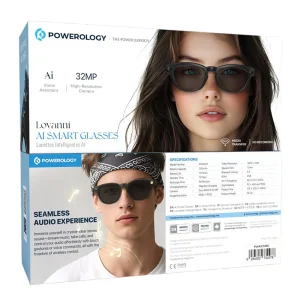 عینک هوشمند دوربین دار پاورولوژی Powerology Lovanni Ai Smart Glasses
