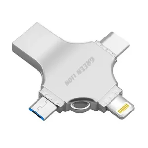 فلش مموری + مبدل گرین لاین مدل GN4IN1USB256SL ظرفیت 256 گیگابایت