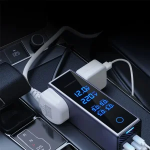 اینورتر فندکی ماشین پاورولوژی مدل PWCUQC044 توان 300 وات