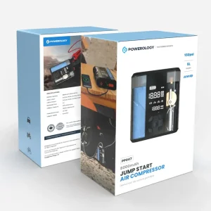 جامپ استارتر، کمپرسور باد و پاوربانک پاورولوژی PPBCHA47 با ظرفیت 8800 میلی آمپر