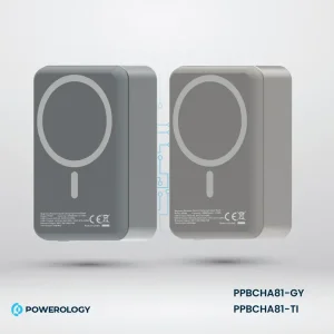 پاوربانک وایرلس مگنتی پاورولوژی مدل PPBCHA81 ظرفیت 30000 میلی آمپر ساعت توان 20 وات