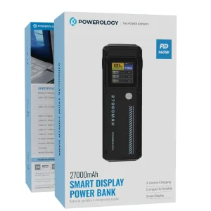 پاوربانک پاورولوژی مدل PPBCHA83 ظرفیت 27000 میلی آمپر ساعت توان 140 وات