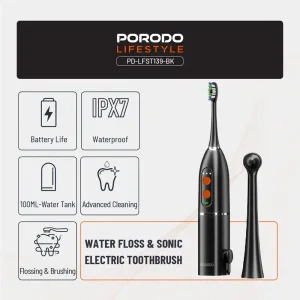 مسواک شارژی و واترفلوس پرودو مدل Porodo Lifestyle PD-LFST139