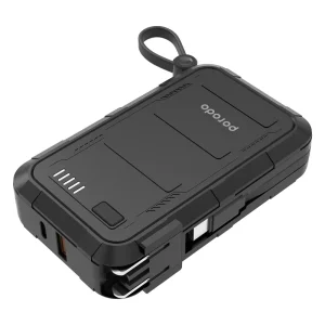 پاوربانک و شارژر دیواری پرودو مدل PDPBFCH051 ظرفیت 10000 توان 22.5 وات با کابل متصل