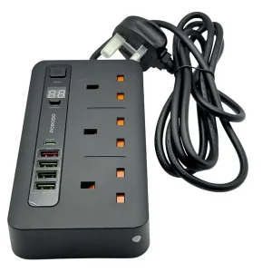 چندراهی برق 3 سوکت و شارژر پرودو مدل PDFWCH013 توان 3000 وات