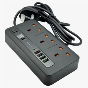 چندراهی برق 3 سوکت و شارژر پرودو مدل PDFWCH013 توان 3000 وات