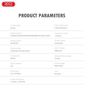 دسته بازی بی سیم ایکس او مدل GP4 بسته دو عددی