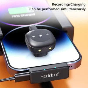 میکروفون یقه‌ای بی سیم ارلدام مدل MC18 دوکاربره تایپ سی و لایتنینگ