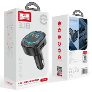 شارژر فندکی و اف ام پلیر بلوتوثی ارلدام مدل M106 توان 3.1 وات