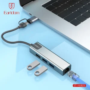 هاب USB و تایپ سی 4 پورت ارلدام مدل HUB23